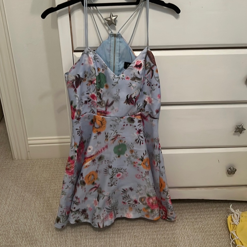 Fabrik blue floral mini dress